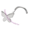 Butterfly - Silver Nose Stud